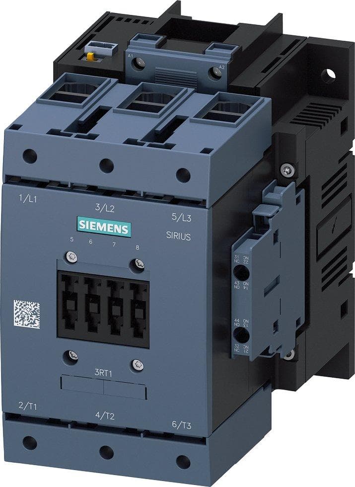 Picture of ["3RT1054-1NF36, Schütz, AC-3e, 115A / 55kW / 400V, 3-pole, AC / DC96-127V, PLC-IN optional, 2S + 2Ö, frame terminal / screw connection"]