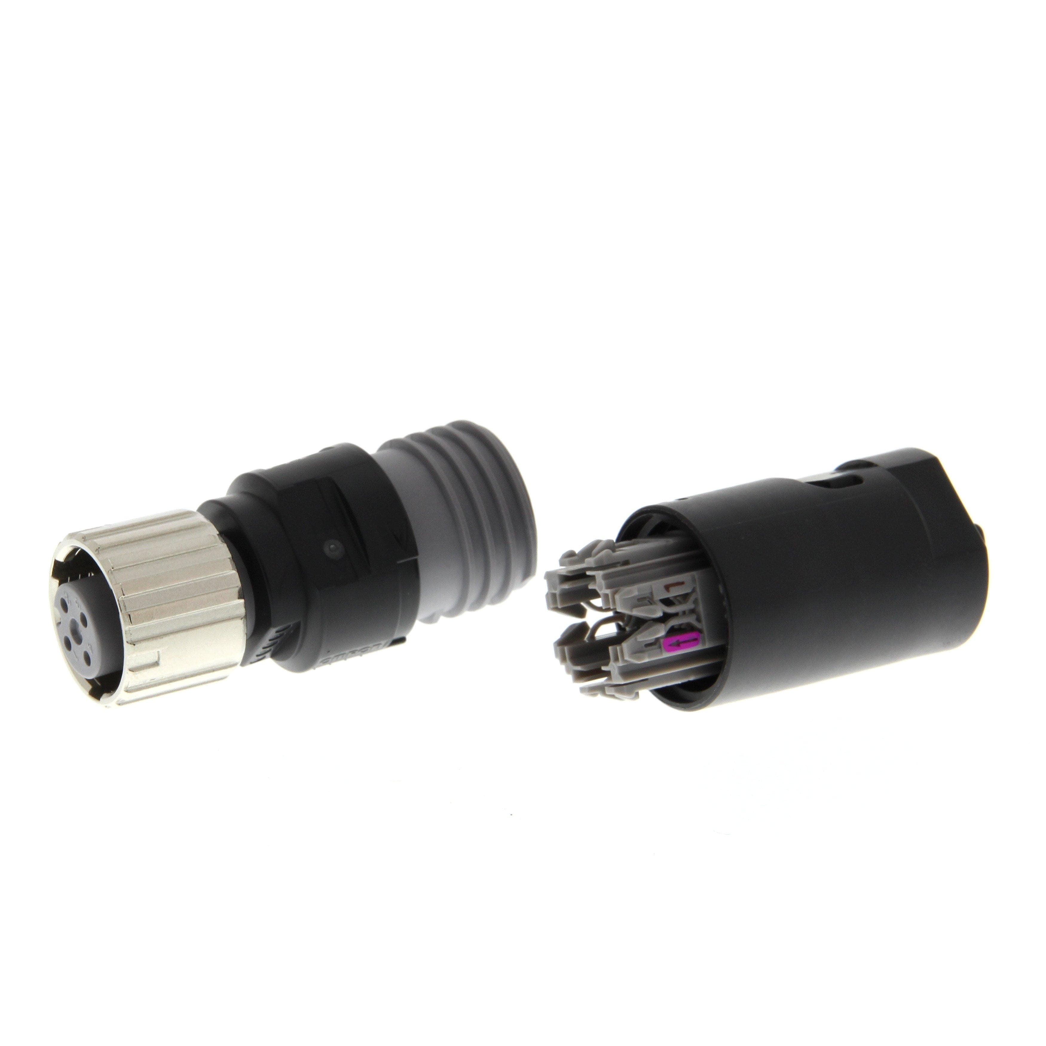 Picture of ["XS5C-D418, sensor connector, socket, M12, PVC, 4-pin, straight, ICD connection"]