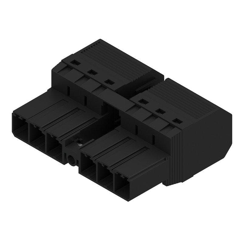 Picture of ["SVF 7.62HP / 06 / 180MSF4 SN BK BX, PCB connector (conductor connection), 800 V, 57 A, grid in mm: 7.62, 10 mm ², pole number: 6, PUSH without control element, train spring connection"]