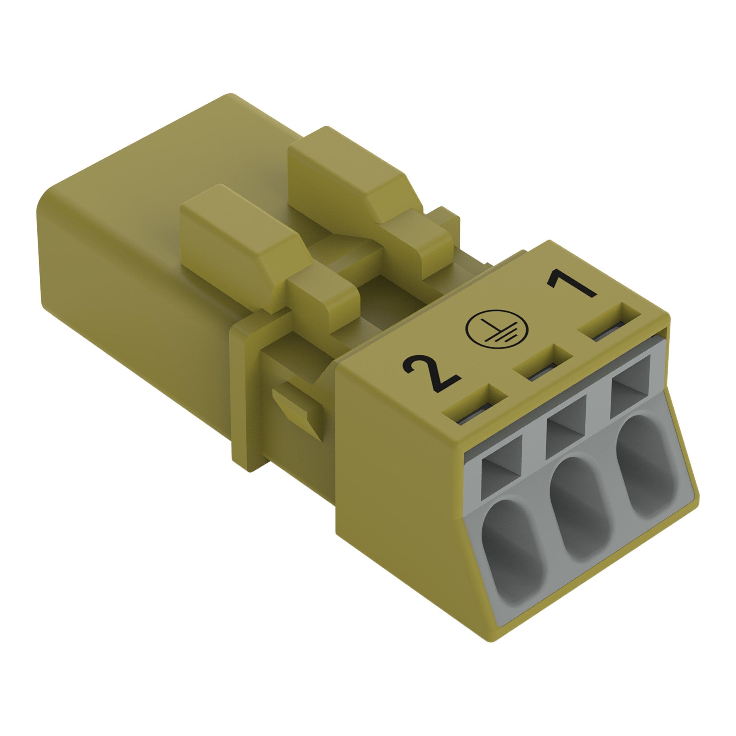 Picture of ["890-273 / 073-000, plug; 3-pole; light green"]