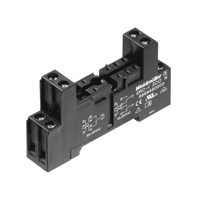 Picture of ["SRC-I 2CO N, relay base, IP20, 2 changers, 8 A, screw connection"]