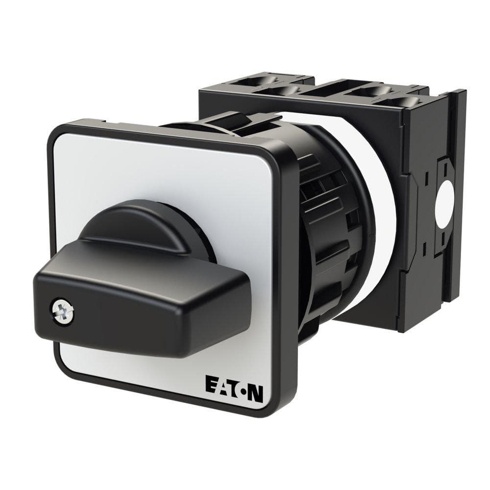 Picture of ["T0-2-8211 / EZ, switch, T0, 20 A, central installation, 2 construction unit (s), contacts: 4, 60 °, resting, with 0 position, 1-0-2, resolution No 8211"]