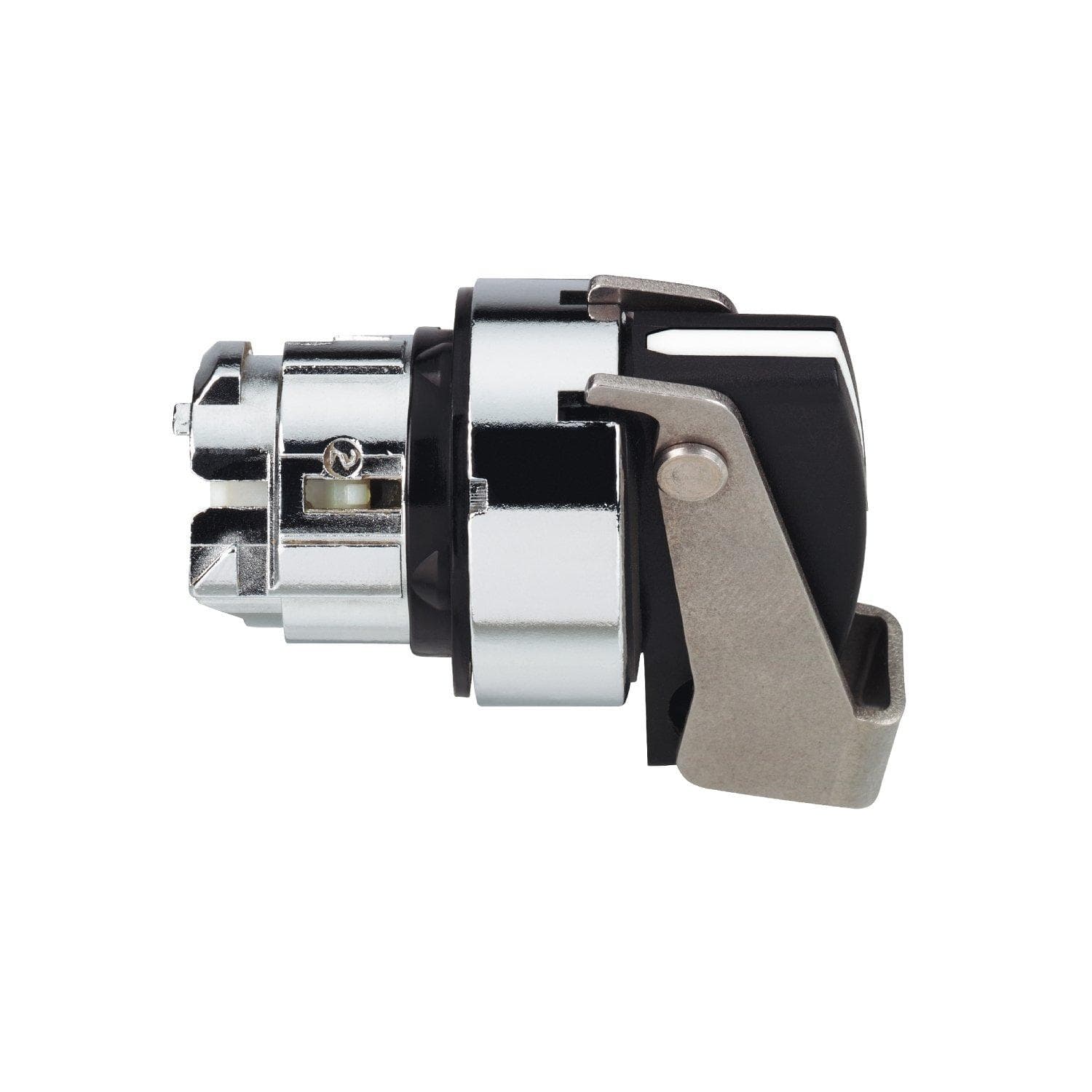 Picture of ["ZB4BJ397, dial switch, front element, Harmony XB4, metal black, 22mm, black, 3 positions, long fork, lockable"]