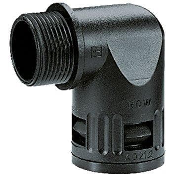 Picture of ["RQW-P, AD42.5- PG36, quick connection for shaft hose, 90 ° angle, black AD 42.5, PG 36"]