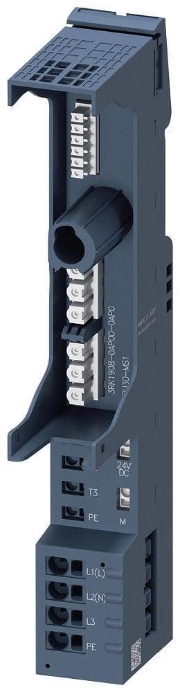 Picture of ["3RK1908-0AP00-0DP0, Base-Unit ET 200SP for motor starter without feed-in"]
