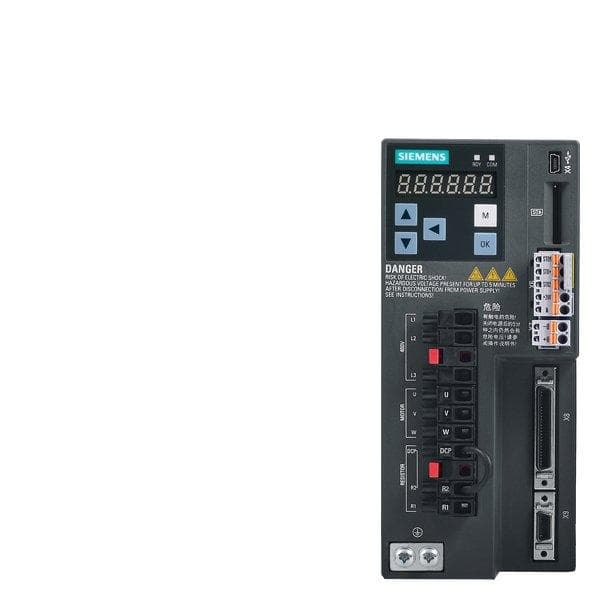 Picture of ["6SL3210-5FE11-0UA0, SINAMICS V90, 3 AC 380-480 V, 1.00 kW, IP20 / UL open type, FSA"]