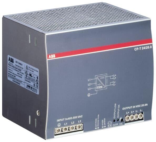 Picture of ["CP-T 24 / 20.0, CP@-@ T 24 / 20.0 Power supply In: 3x400-500VAC Out: 24VDC / 20.0A"]