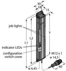 Picture of ["PVA225P6RQ, Pick-to-light, assembly sensor, light grid"]