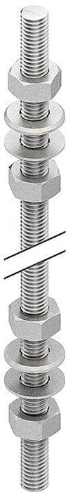 Picture of ["M 6 / 1000, threaded rod M6, length 1000 mm, steel, galvanized galvanized DIN EN ISO 2081 / 4042, blue-passified, including accessories"]