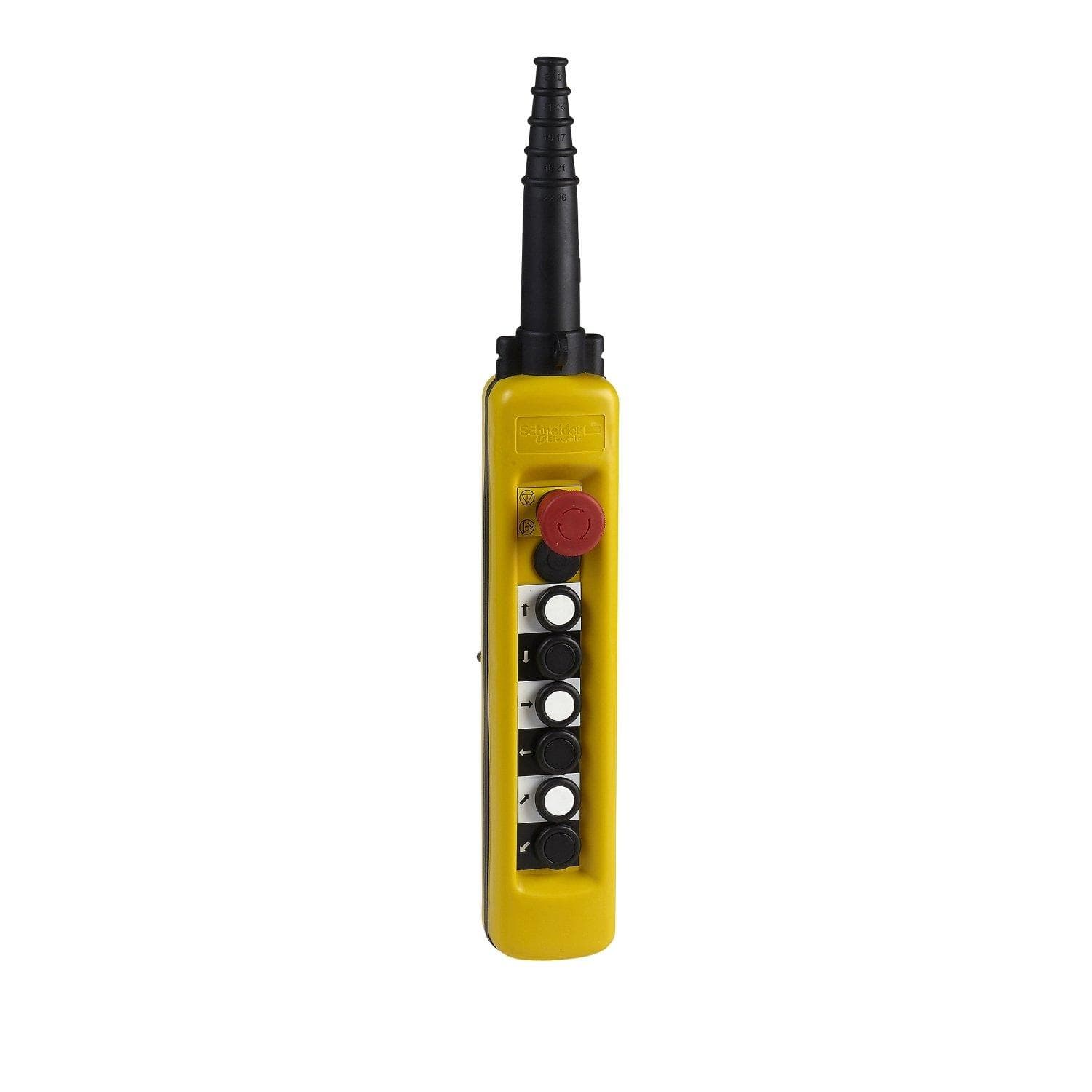 Picture of ["XACA6812, hanging button XAC-A, 6 pressure button 1 emergency stop / emergency switch"]