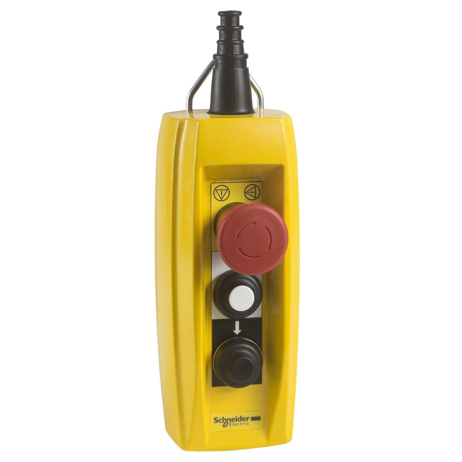 Picture of ["XACB2201, hanging button XAC-B, 2 pressure buttons 1 emergency stop / emergency switch"]
