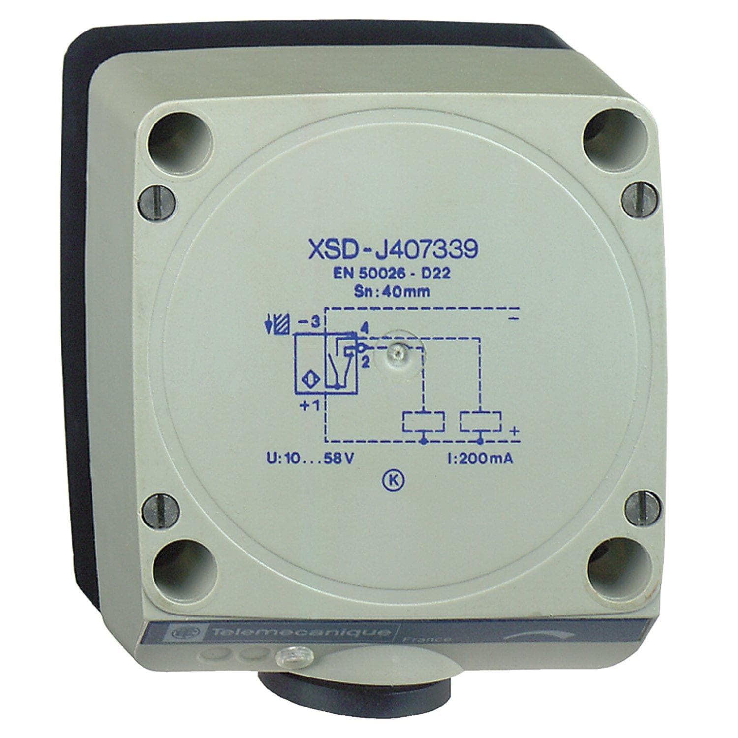 Picture of ["(XSDH607339 old), XSD-indu. See. 80x80x40, art, Sn 60mm, 12-48 V DC, clamps"]