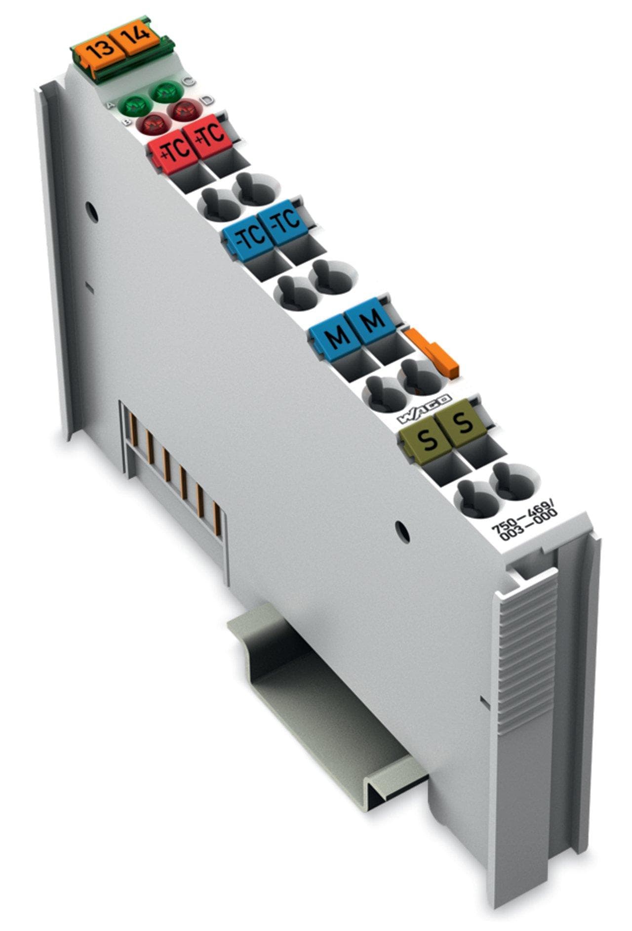 Picture of ["750-469 / 003-000, 2-channel analog input thermocouple K diagnosis, adjustable light grey"]