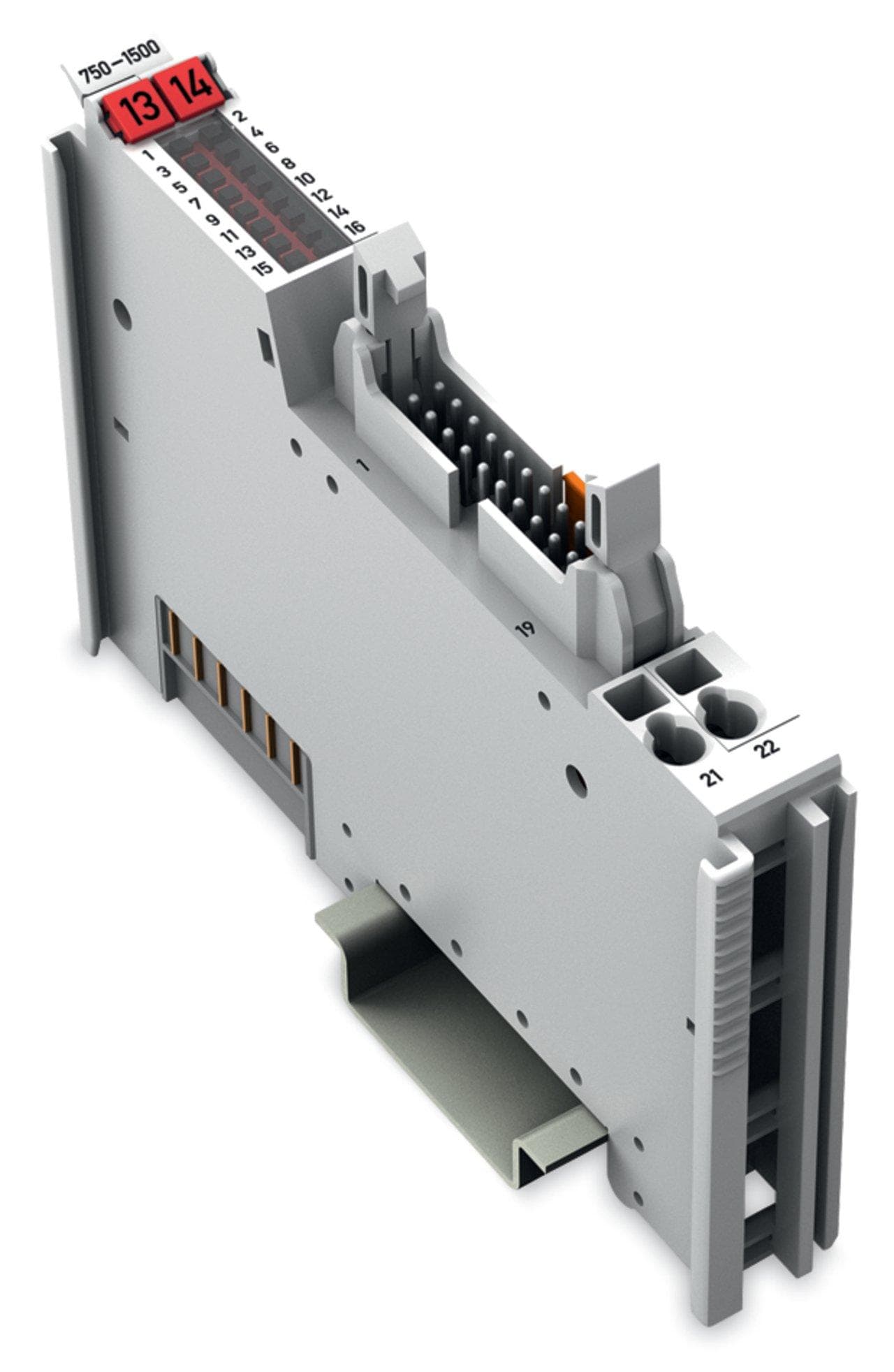 Picture of ["750-1500, 16-channel digital output DC 24 V 0.5 A light grey"]