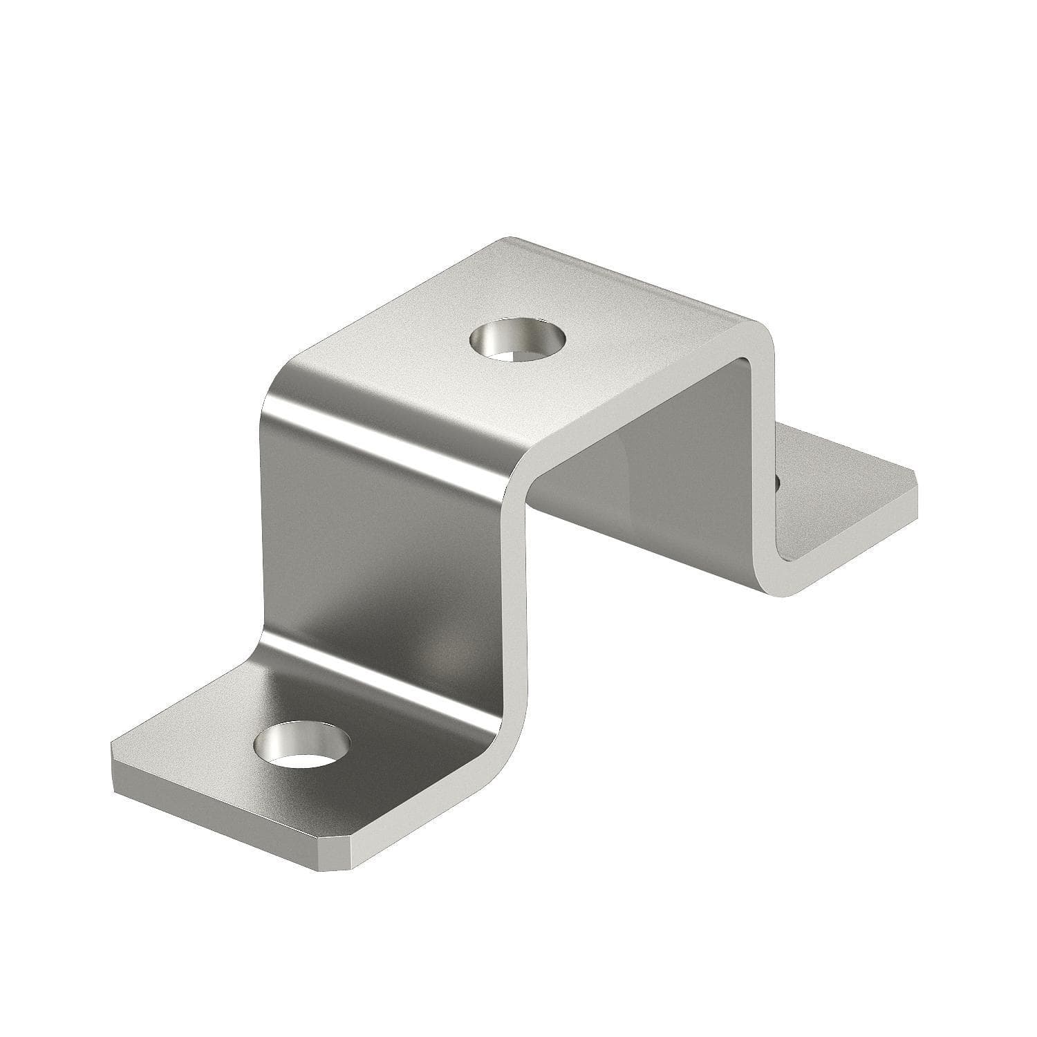 Picture of ["GMS 3 O 4141 A2, omegaults with 3 holes 150x45x40x4 stainless steel, stainless steel A2 1.4301 blank, after-treatment"]