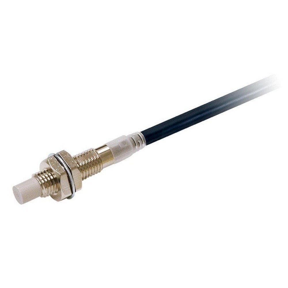 Picture of ["E2E-X2MB1T8 2M, proximity sensor, inductive, short SUSs case, M8, unshielded, 2 mm, DC, 3-adrig, PNP NO, I- link COM3, prewired with 2-m cable"]