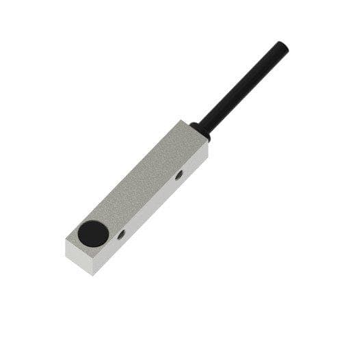 Picture of ["KIB-Q08PS / 1.5-K2PU, Inductive sewing switch, square, 40x8x8mm, PNP, closing device, 2 m cable, installation bundled, switching distance 1.5 mm"]