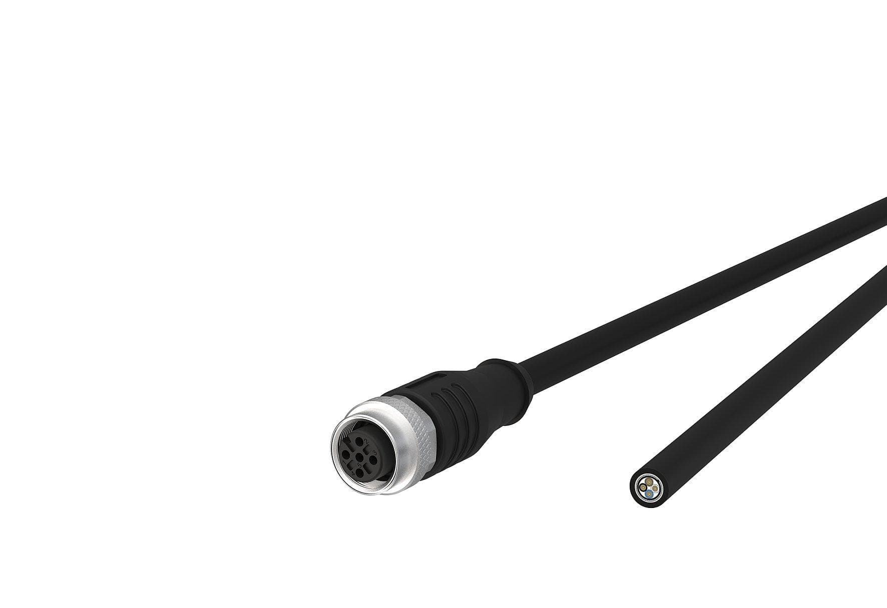 Picture of ["142MFA20020, M12 sensor / actuator line, A- encoded, 2.0 m, M12 socket straight - free line end, shielded, 4-pin, PU-C"]