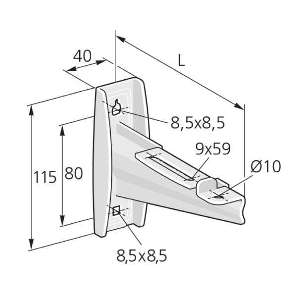 Picture of ["GK K X15 320 S, output console 366 mm"]