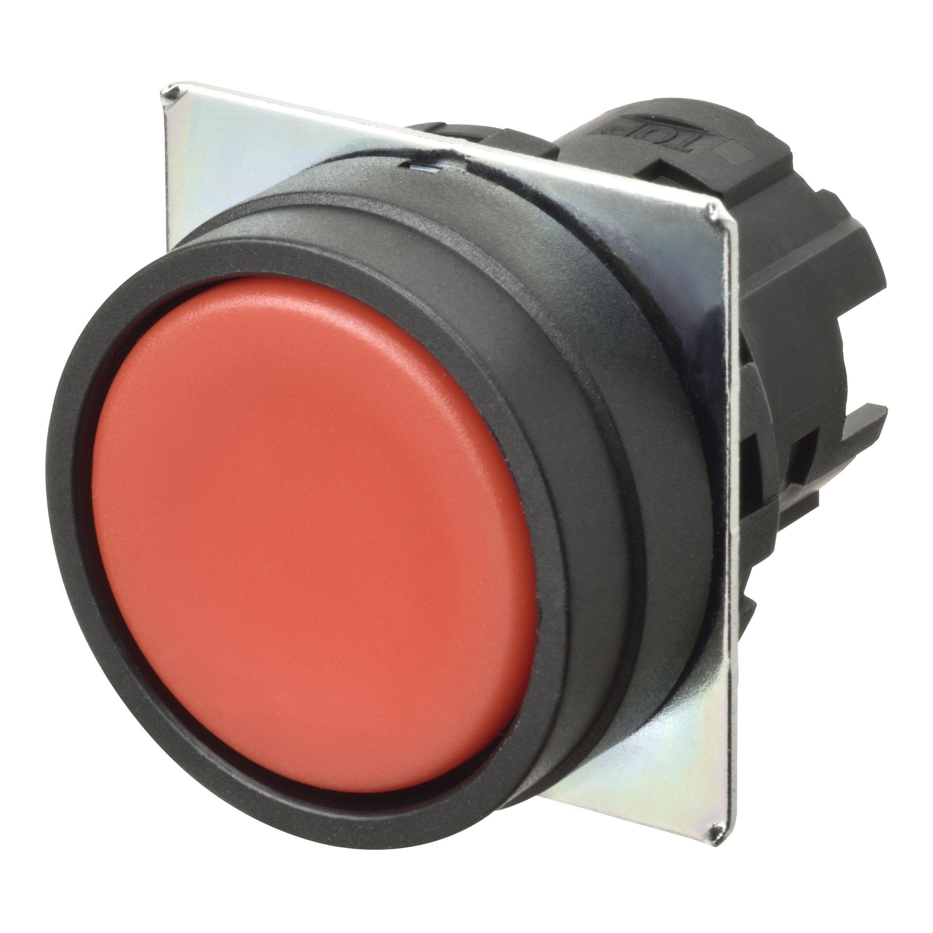 Picture of ["A22NZ-BNM-NRA, pressure button A22NZ Ø22, plastic bezel, flat, temporary touch, color of the cover opaque / red"]